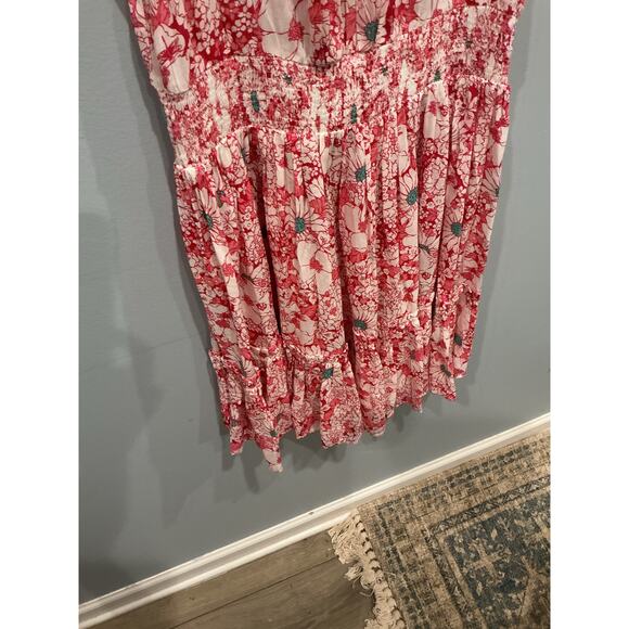 Poupette St. Barth Womens Mini Dress Size S Pink Floral Beach Vacay Resort READ - Picture 12 of 16